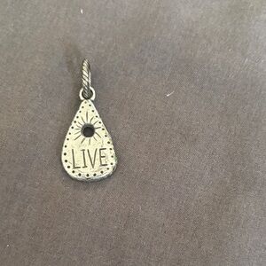 Lia Sophia Silver 'Live' Pendant Necklace